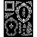 Stamperia Alice Throught the Looking Glass Thick Stencil 20x25cm Frames (KSTD092)