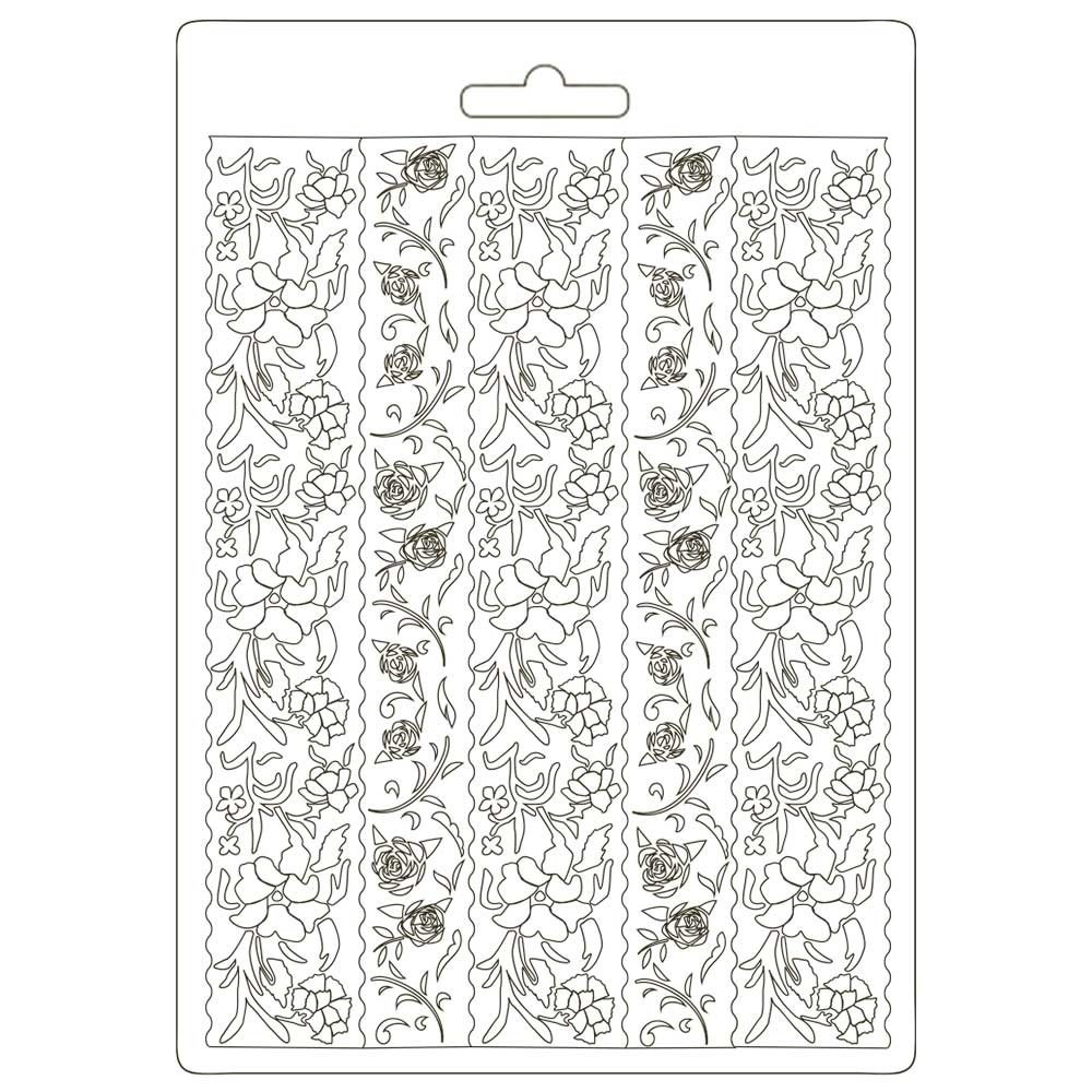 Stamperia Alice Through the Looking Glass Texture Impression Soft Mould A5 Borders (K3PTA588) Stamperia Alice Through the Looking Glass Texture Impression Soft Mould A5 Borders (K3PTA588)