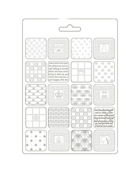 Stamperia Alice Through the Looking Glass Texture Impression Soft Mould A5 Patchwork (K3PTA589)* Stamperia Alice Through the Looking Glass Texture Impression Soft Mould A5 Patchwork (K3PTA589)*