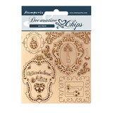 Stamperia Alice Through the Looking Glass Decorative Chips Keys and Frames (SCB75)