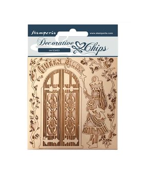 Stamperia Alice Through the Looking Glass Decorative Chips Queen Alice (SCB76) Stamperia Alice Through the Looking Glass Decorative Chips Queen Alice (SCB76)
