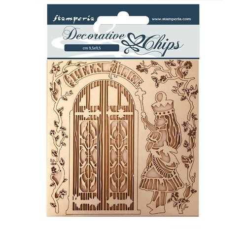 Stamperia Alice Through the Looking Glass Decorative Chips Queen Alice (SCB76) Stamperia Alice Through the Looking Glass Decorative Chips Queen Alice (SCB76)