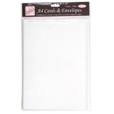 Anita's A4 Cards & Envelopes White (ANT 1517000)