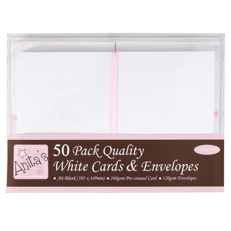 Anita's A6 Cards & Envelopes White (ANT 1511020)