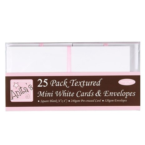 Anita's 4x4 Inch Textured Cards & Envelopes White (ANT 1515000) Anita's 4x4 Inch Textured Cards & Envelopes White (ANT 1515000)