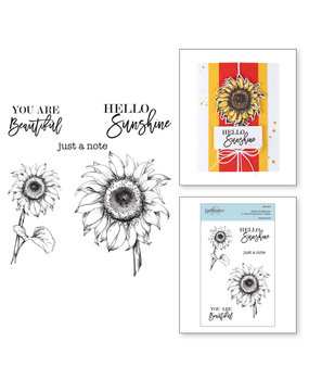 Spellbinders Hello Sunflower Clear Stamp (STP-017)