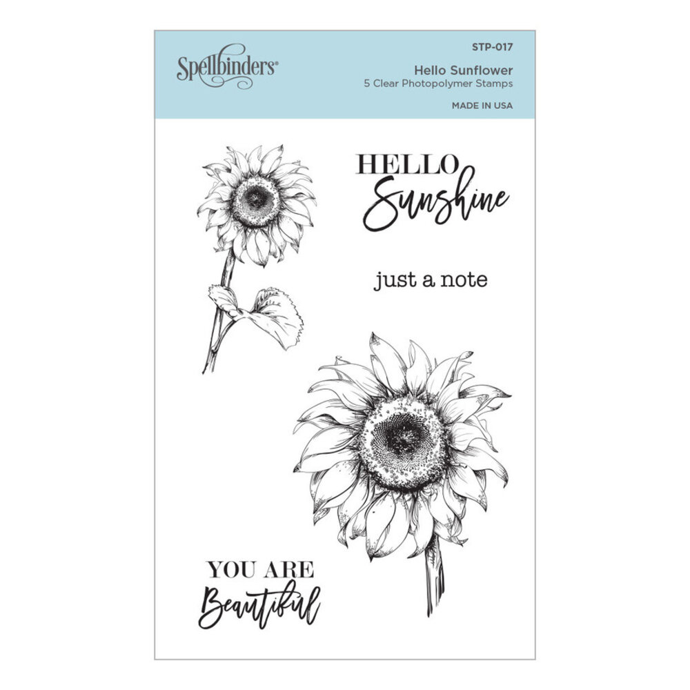 Spellbinders Hello Sunflower Clear Stamp (STP-017)