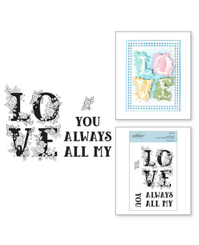 Spellbinders Love Block Clear Stamp (STP-019) Spellbinders Love Block Clear Stamp (STP-019)