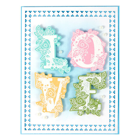 Spellbinders Love Block Clear Stamp (STP-019) Spellbinders Love Block Clear Stamp (STP-019)