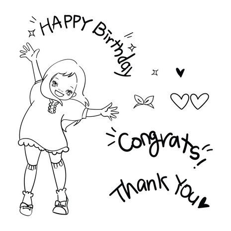 Spellbinders Darling Celebration Clear Stamp (STP-041) Spellbinders Darling Celebration Clear Stamp (STP-041)