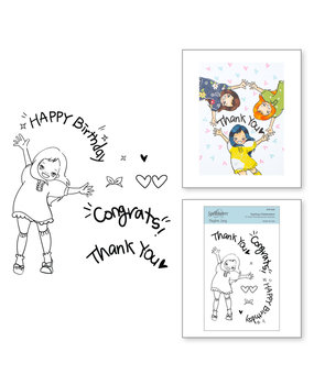 Spellbinders Darling Celebration Clear Stamp (STP-041)