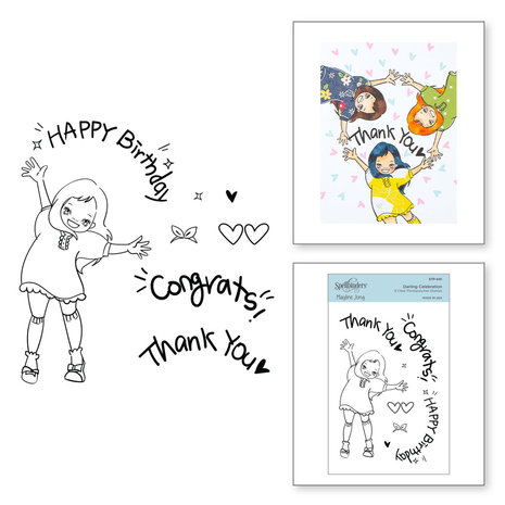 Spellbinders Darling Celebration Clear Stamp (STP-041) Spellbinders Darling Celebration Clear Stamp (STP-041)