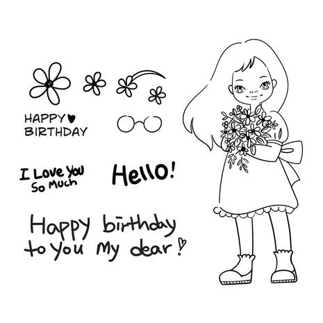 Spellbinders Darling Bouquet Clear Stamp (STP-042) Spellbinders Darling Bouquet Clear Stamp (STP-042)