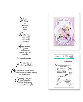Spellbinders Beautiful Inside and Out Sentiments Clear Stamp (STP-058)