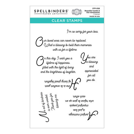 Spellbinders Beautiful Inside and Out Sentiments Clear Stamp (STP-058) Spellbinders Beautiful Inside and Out Sentiments Clear Stamp (STP-058)