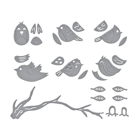 Spellbinders Snijmal Sweet Birds on a Branch (S4-1107) Spellbinders Snijmal Sweet Birds on a Branch (S4-1107)