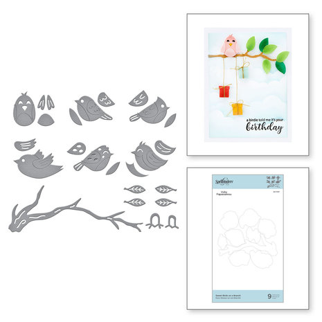 Spellbinders Snijmal Sweet Birds on a Branch (S4-1107) Spellbinders Snijmal Sweet Birds on a Branch (S4-1107)