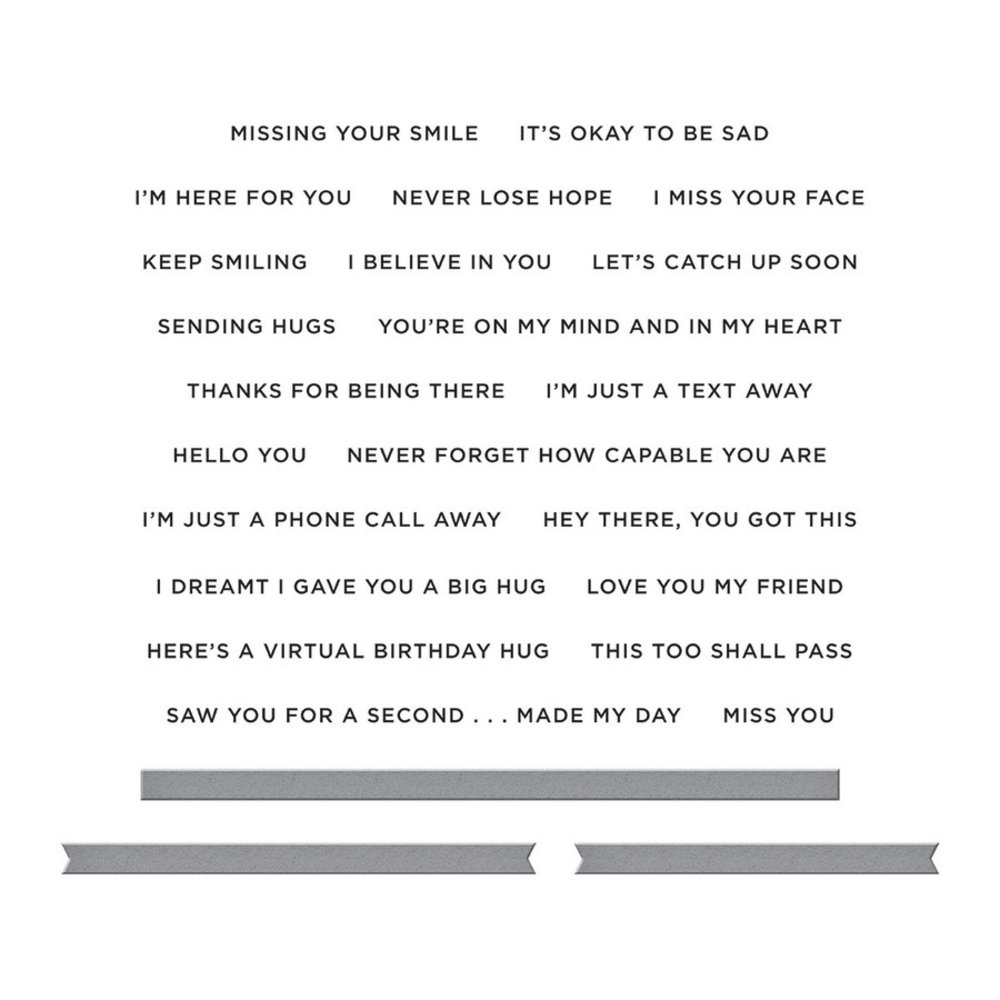 Spellbinders I’m Here for You Sentiments Clear Stamp & Die Set (SDS-167) Spellbinders I’m Here for You Sentiments Clear Stamp & Die Set (SDS-167)