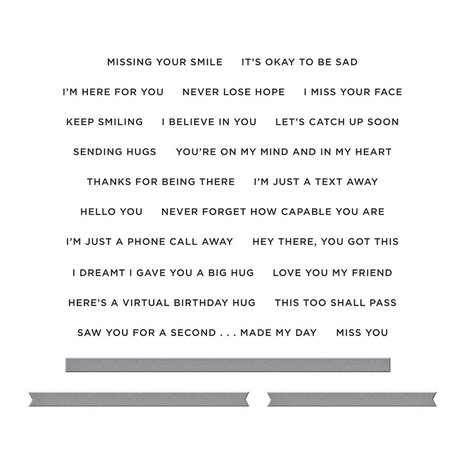 Spellbinders I’m Here for You Sentiments Clear Stamp & Die Set (SDS-167) Spellbinders I’m Here for You Sentiments Clear Stamp & Die Set (SDS-167)