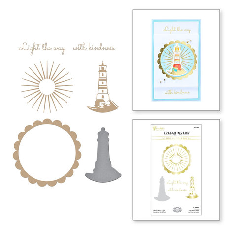 Spellbinders Shine Your Light Glimmer Hot Foil Plate & Die Sets (GLP-285)