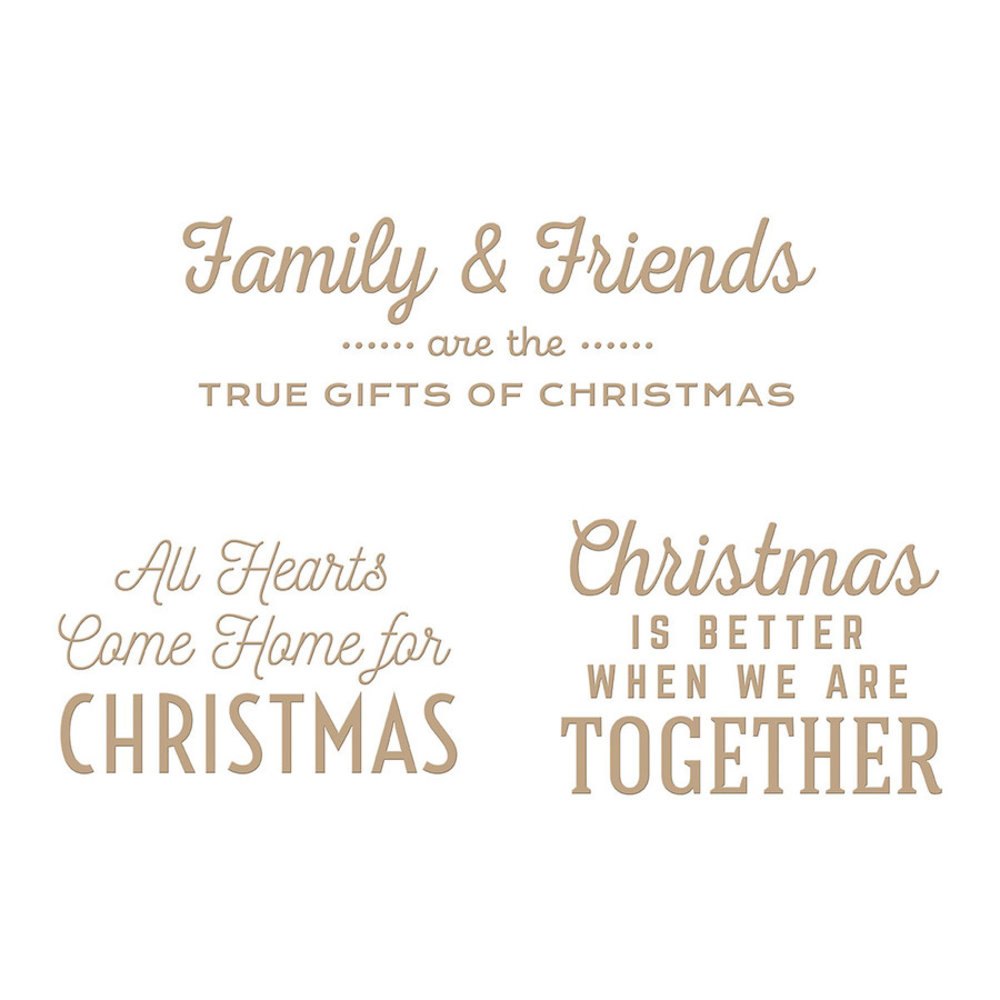 Spellbinders Gifts of Christmas Sentiments Glimmer Hot Foil Plate (GLP-294)