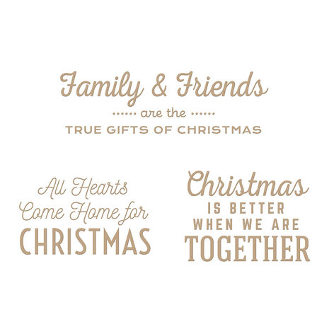 Spellbinders Gifts of Christmas Sentiments Glimmer Hot Foil Plate (GLP-294)