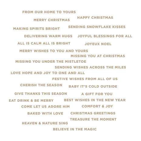 Spellbinders Mini Christmas Sentiment Strips Glimmer Hot Foil Plate & Die Sets (GLP-296)