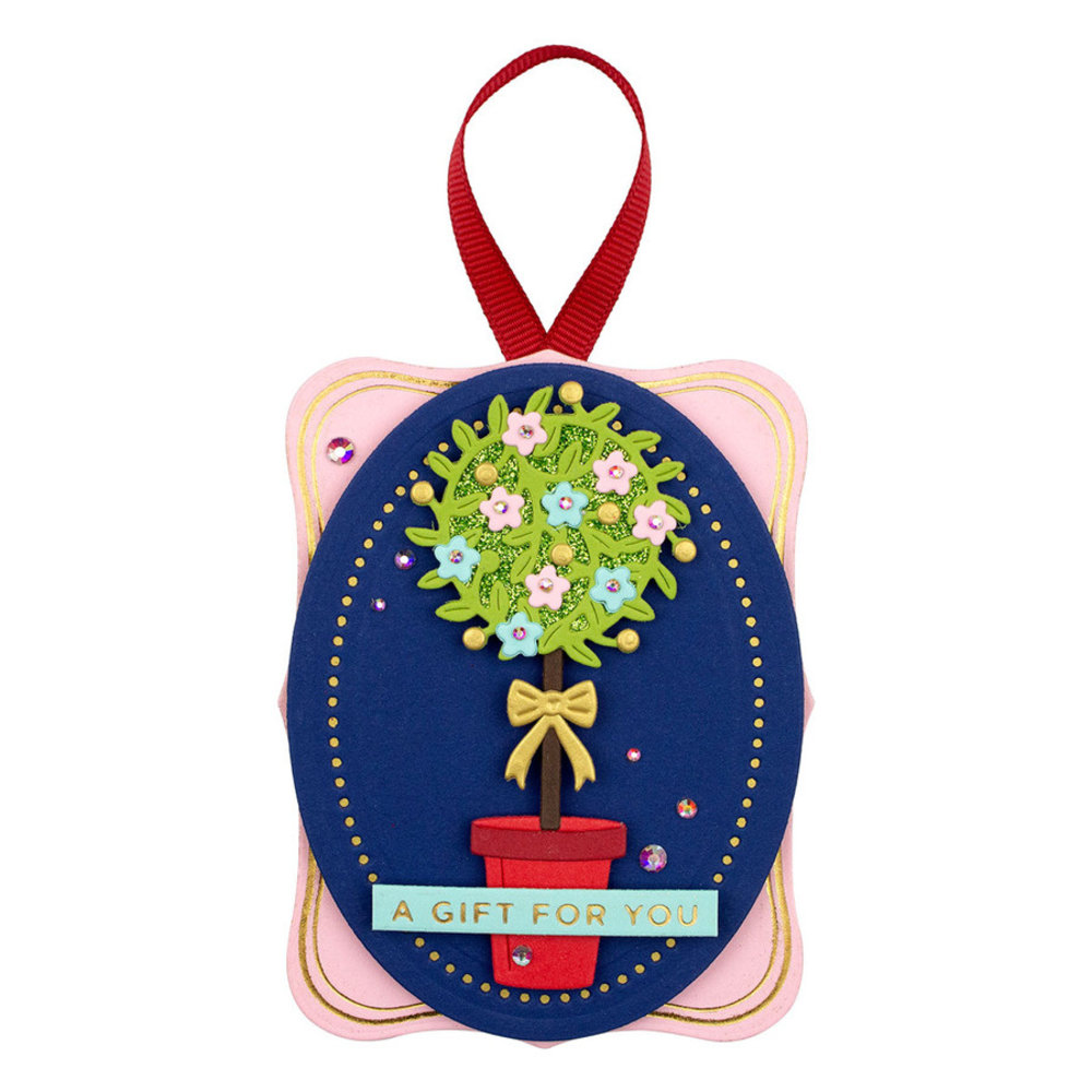 Spellbinders Mini Christmas Sentiment Strips Glimmer Hot Foil Plate & Die Sets (GLP-296)