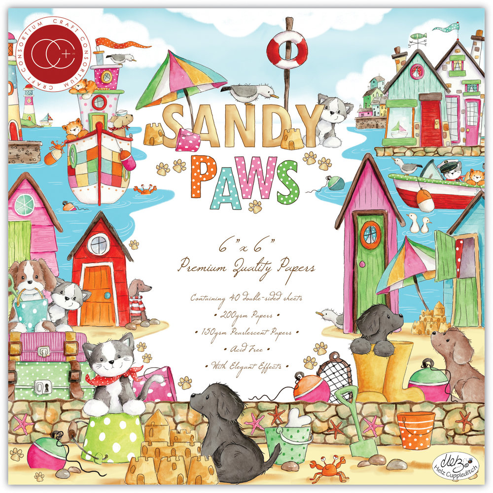 Craft Consortium Sandy Paws 6x6 Inch Paper Pad (CCPPAD028B) Craft Consortium Sandy Paws 6x6 Inch Paper Pad (CCPPAD028B)