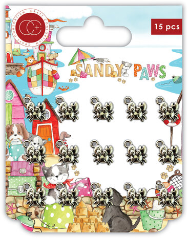 Craft Consortium Sandy Paws Little Crabs Metal Charms (CCMCHRM027)