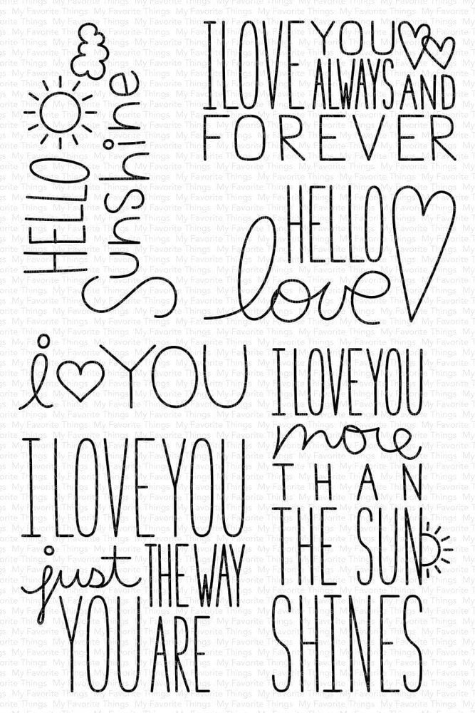 My Favorite Things I Love You More Clear Stamps (MSTN-001) My Favorite Things I Love You More Clear Stamps (MSTN-001)