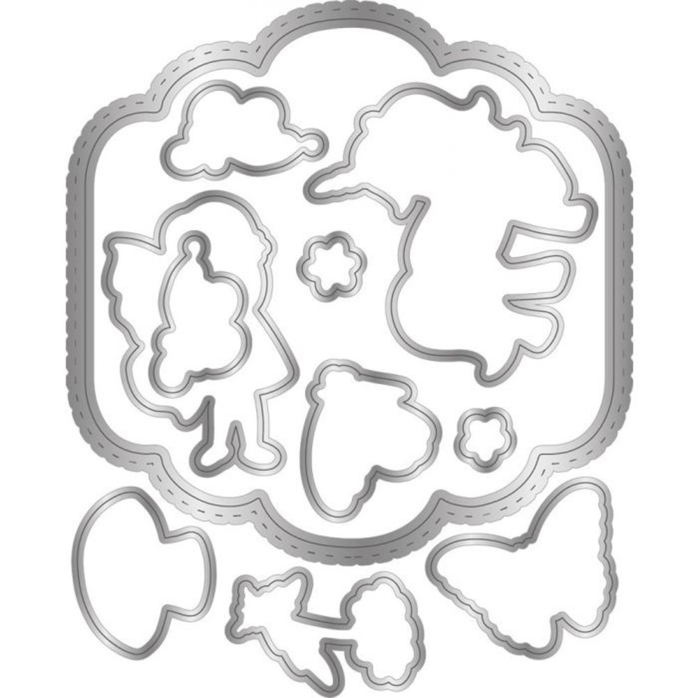 Gemini Box Filled With Glitter Stamp & Die (GEM-STD-BFILWIG) Gemini Box Filled With Glitter Stamp & Die (GEM-STD-BFILWIG)