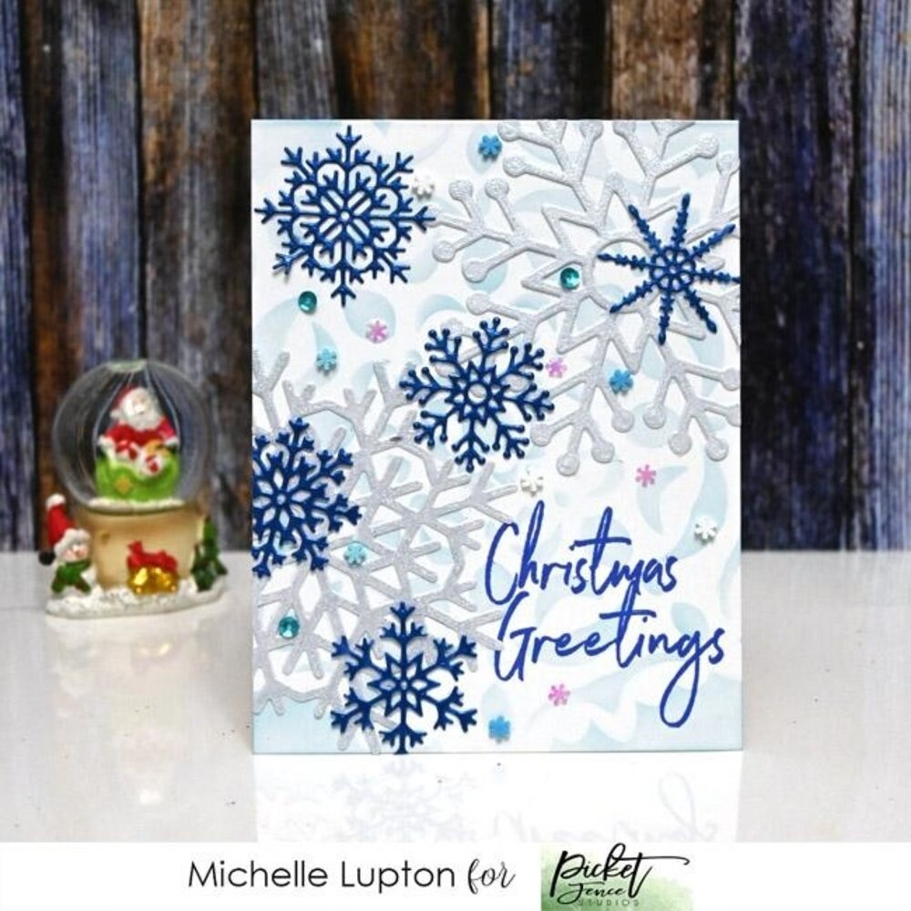 Picket Fence Studios Hand Cut Snowflake 6x6 Inch Stencil (SC-251)