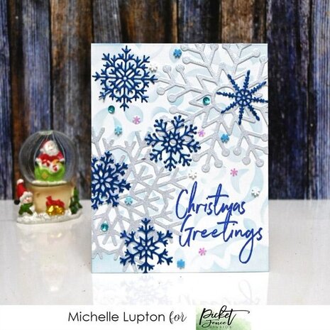 Picket Fence Studios Hand Cut Snowflake 6x6 Inch Stencil (SC-251)