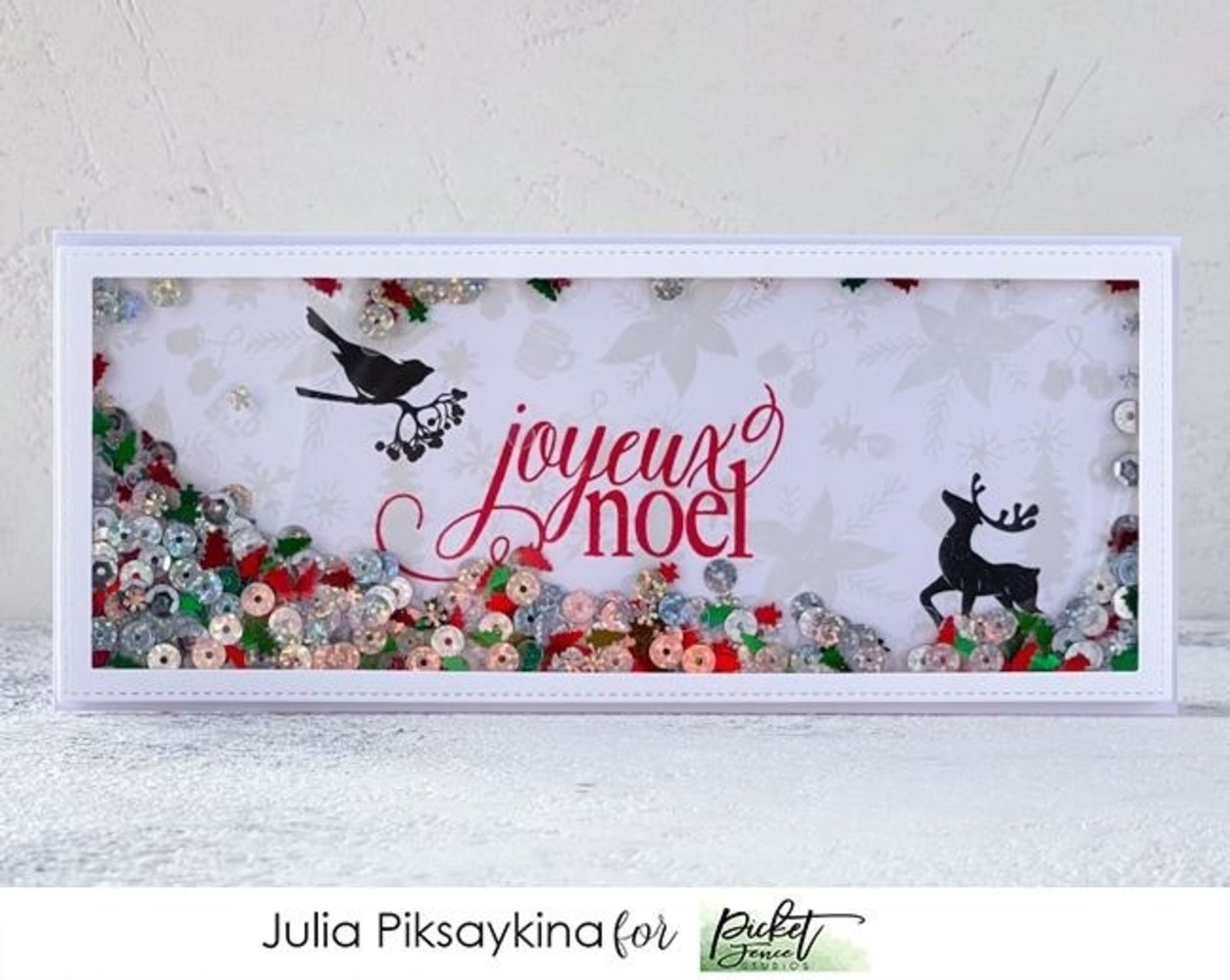Picket Fence Studios Joyeux Noel 6x6 Inch Clear Stamps (C-129) Picket Fence Studios Joyeux Noel 6x6 Inch Clear Stamps (C-129)