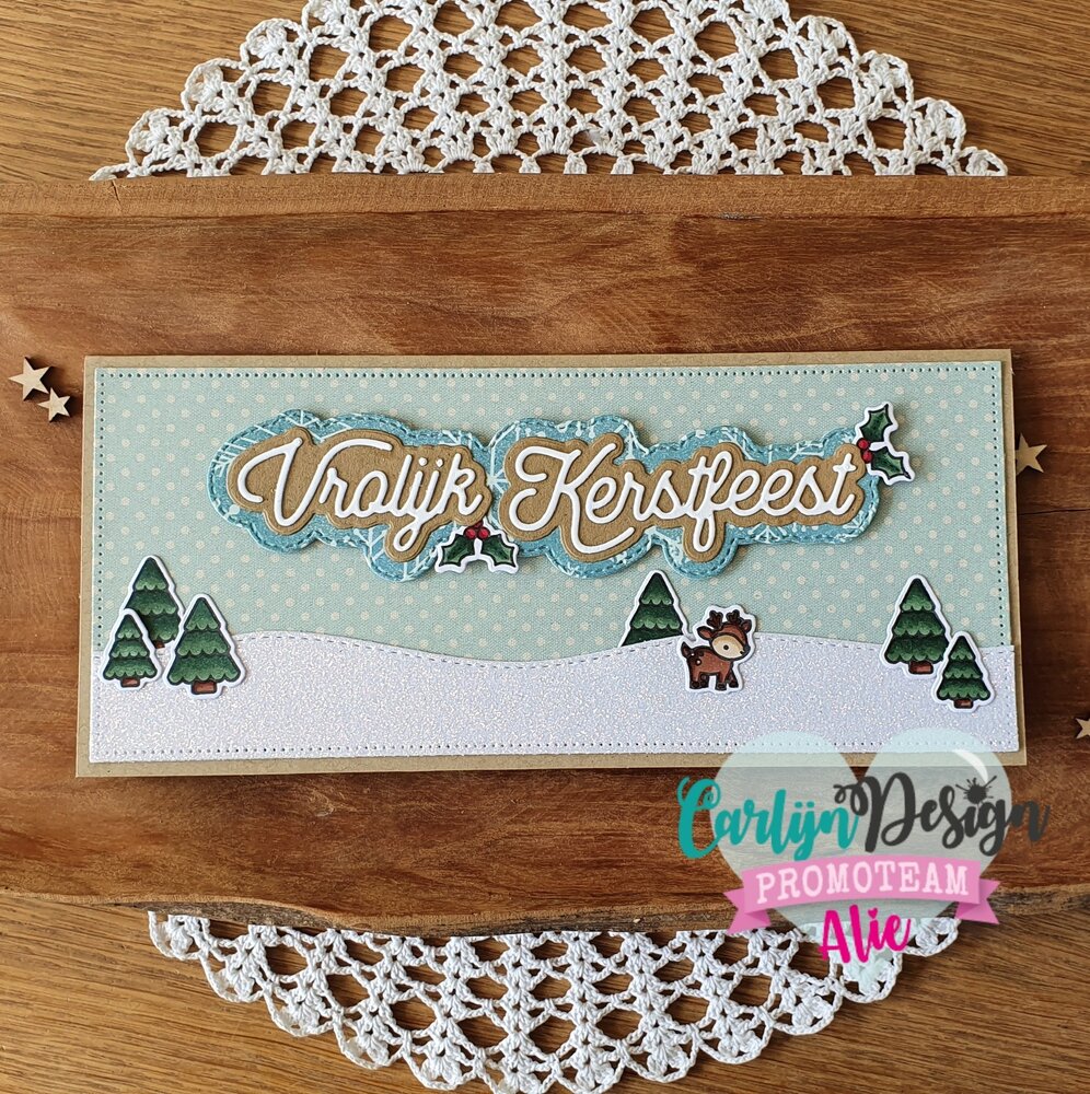 Carlijn Design Snijmallen Monoline Vrolijk Kerstfeest (CDSN-0116)