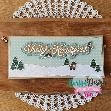 Carlijn Design Snijmallen Monoline Vrolijk Kerstfeest (CDSN-0116)