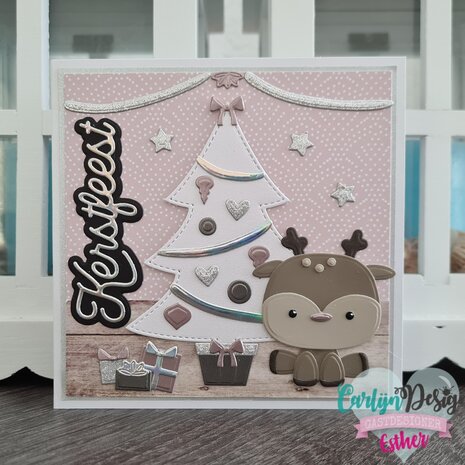 Carlijn Design Snijmallen Monoline Vrolijk Kerstfeest (CDSN-0116)