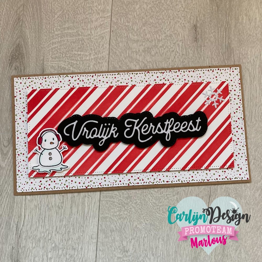 Carlijn Design Snijmallen Monoline Vrolijk Kerstfeest (CDSN-0116)