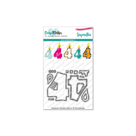Carlijn Design Snijmallen Kaarsjes Cijfers 4 (CDSN-0119)