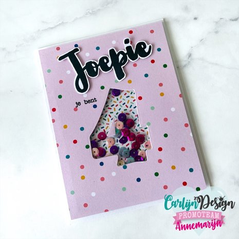 Carlijn Design Snijmallen Kaarsjes Cijfers 4 (CDSN-0119)