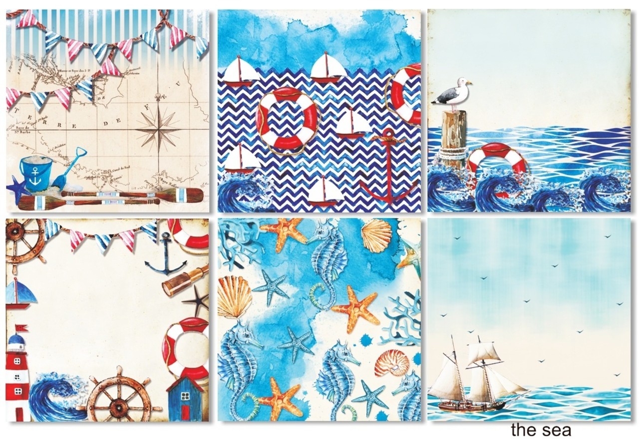 Decorer The Sea 8x8 Inch Paper Pack (DECOR-B35-433) Decorer The Sea 8x8 Inch Paper Pack (DECOR-B35-433)