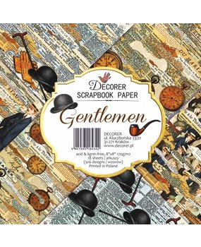 Decorer Gentleman 8x8 Inch Paper Pack (DECOR-B36-434) Decorer Gentleman 8x8 Inch Paper Pack (DECOR-B36-434)