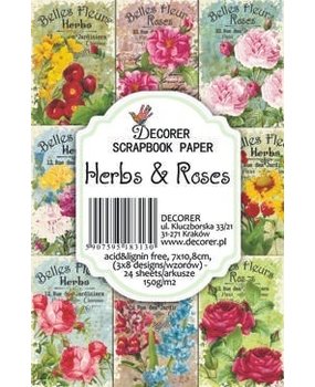 Decorer Herbs & Roses Paper Pack (7x10,8cm) (M21) Decorer Herbs & Roses Paper Pack (7x10,8cm) (M21)
