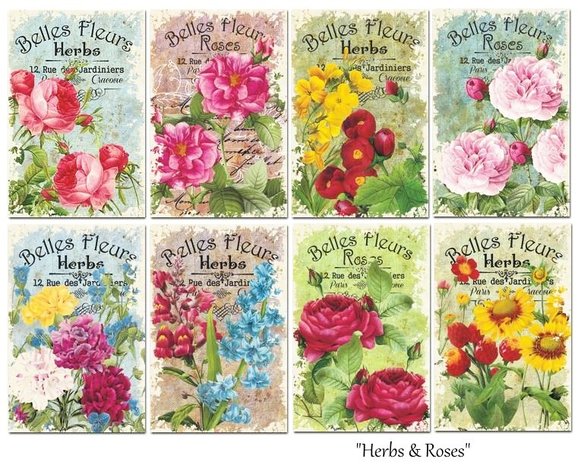 Decorer Herbs & Roses Paper Pack (7x10,8cm) (M21) Decorer Herbs & Roses Paper Pack (7x10,8cm) (M21)