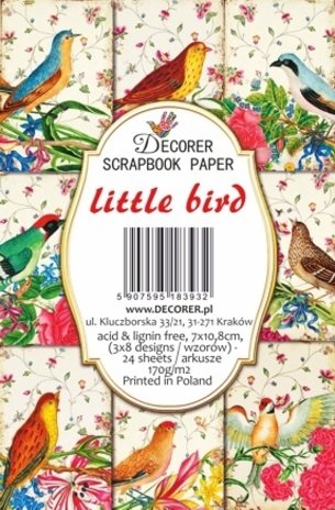 Decorer Little Bird Paper Pack (7x10,8cm) (M97) Decorer Little Bird Paper Pack (7x10,8cm) (M97)