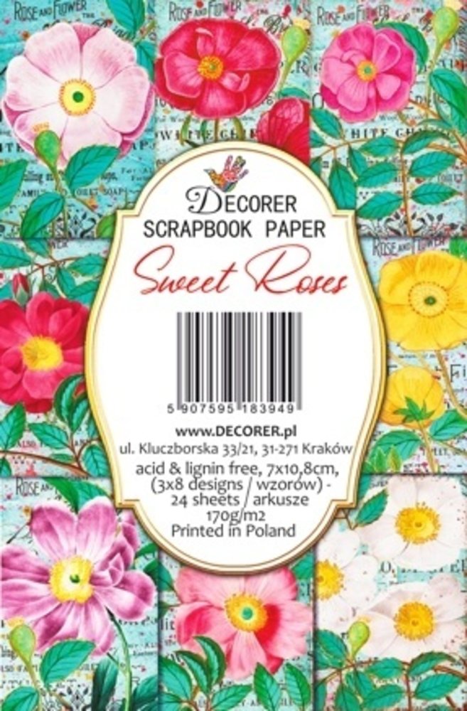 Decorer Sweet Roses Paper Pack (7x10,8cm) (M98) Decorer Sweet Roses Paper Pack (7x10,8cm) (M98)