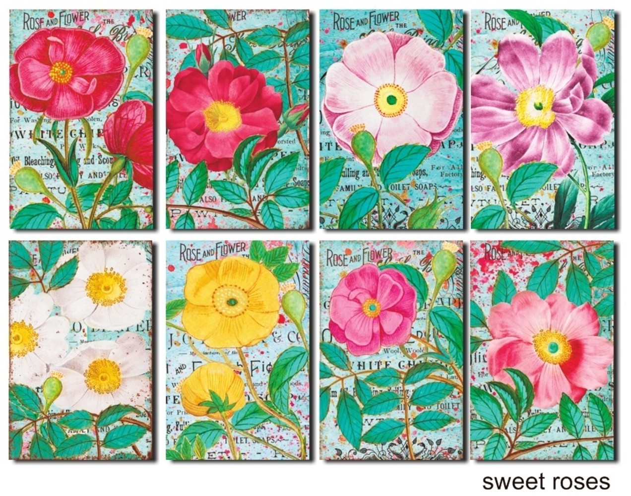 Decorer Sweet Roses Paper Pack (7x10,8cm) (M98) Decorer Sweet Roses Paper Pack (7x10,8cm) (M98)