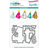 Carlijn Design Snijmallen Kaarsjes Cijfers 4 (CDSN-0119)