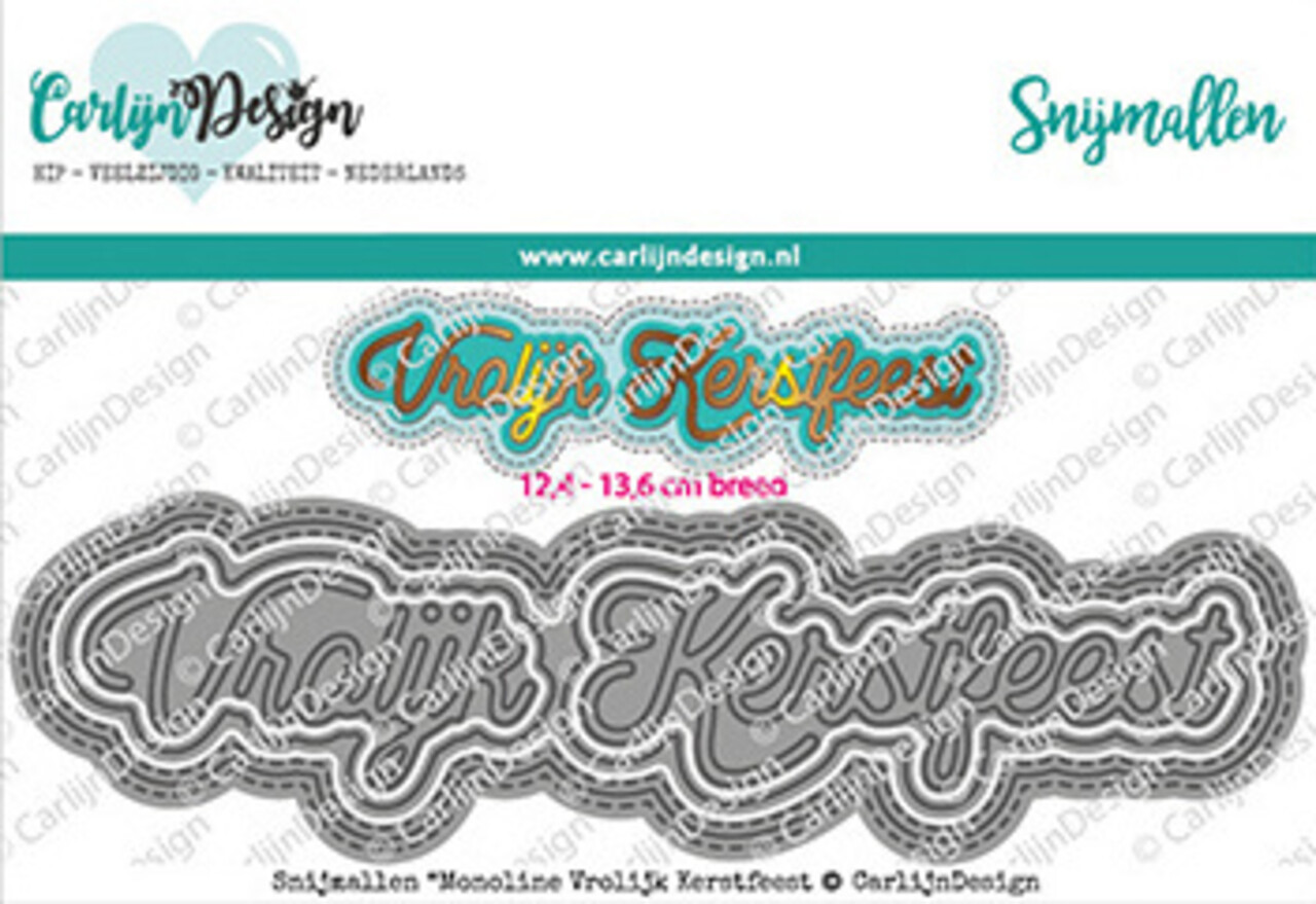 Carlijn Design Snijmallen Monoline Vrolijk Kerstfeest (CDSN-0116)
